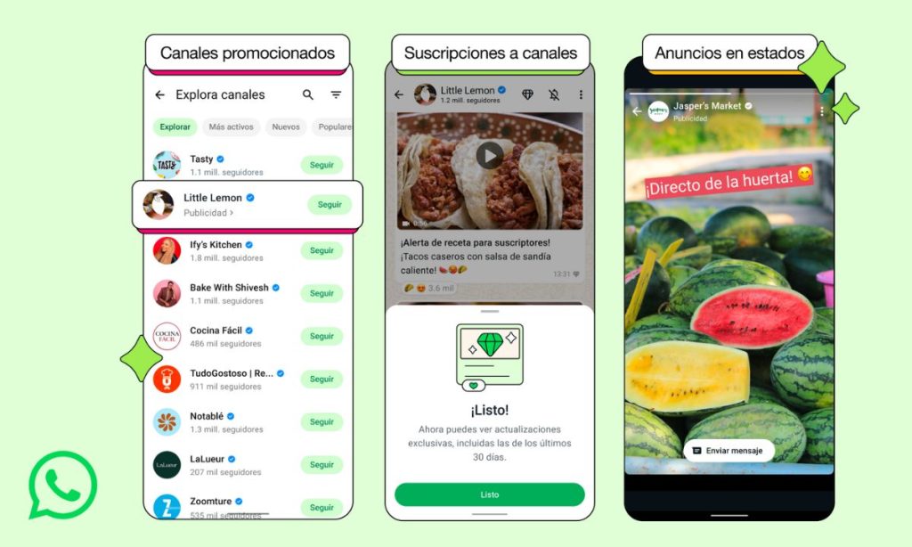 WhatsApp advertising feature