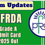 PFRDA Grade A admin card 2025
